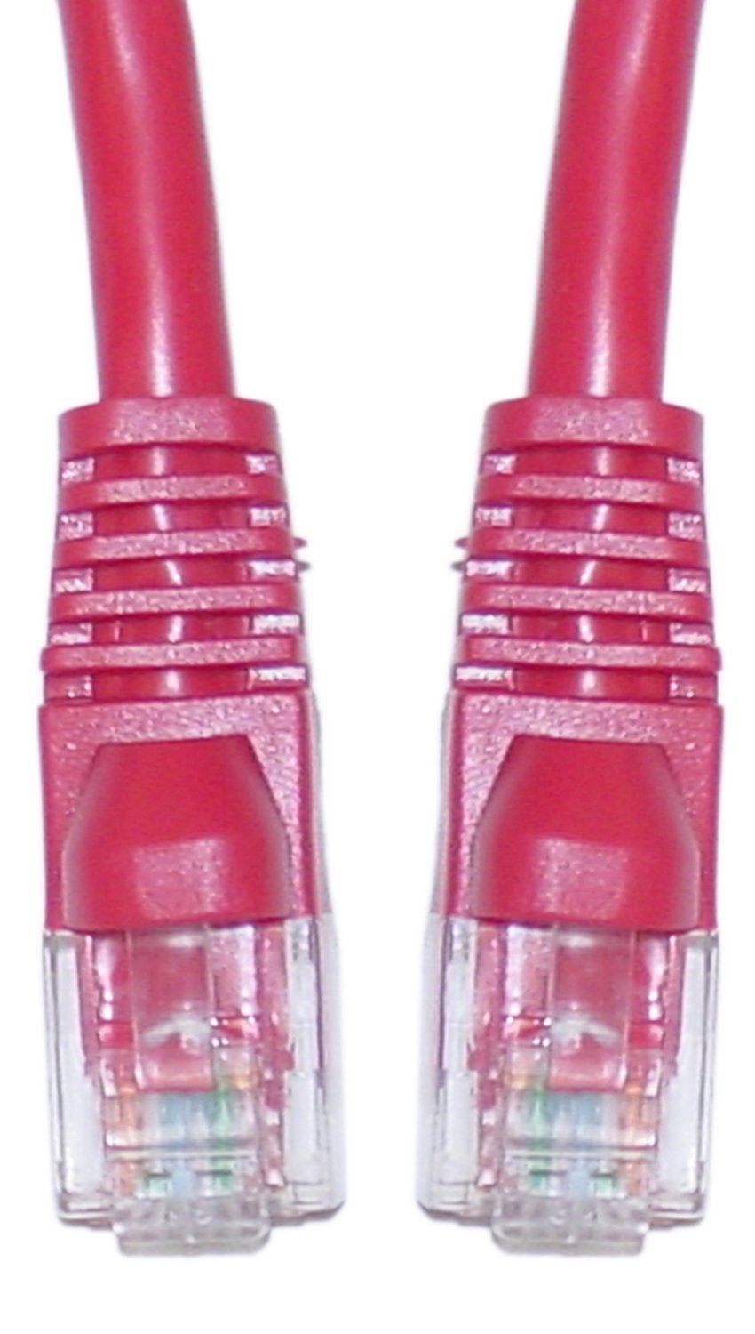 ex Cat5e Ethernet Crossover Cable, Snagless/Molded Boot, 10-Foot, Red (OF-10X6-33710)-image-1