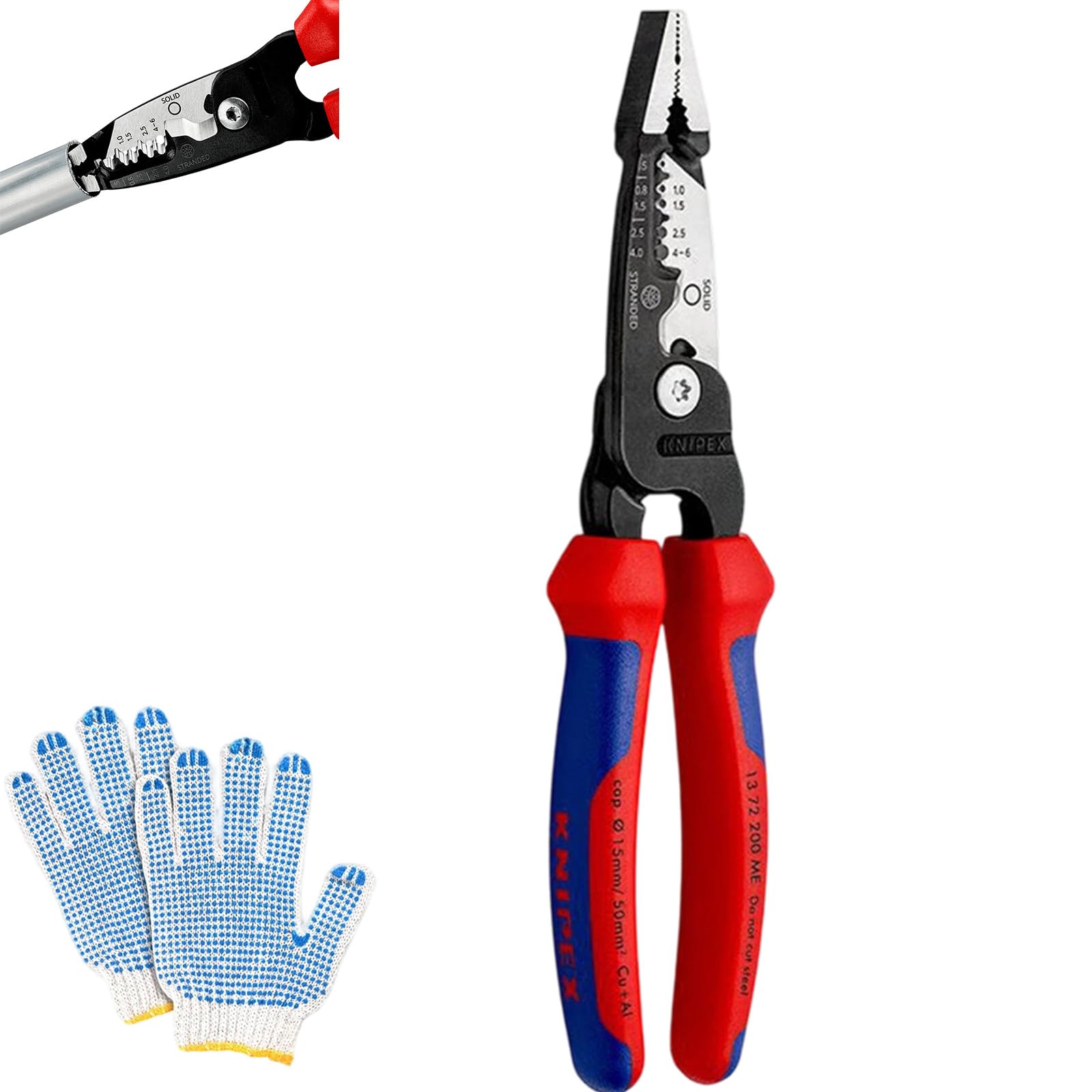 Elmvar 1Pc Forged Wire Stripper, Multifunction Electrician Pliers, Professional Grade Wire Strippers With Comfort Grip Handles, For Cutting Cable Stripping And Crimping (1Pc)