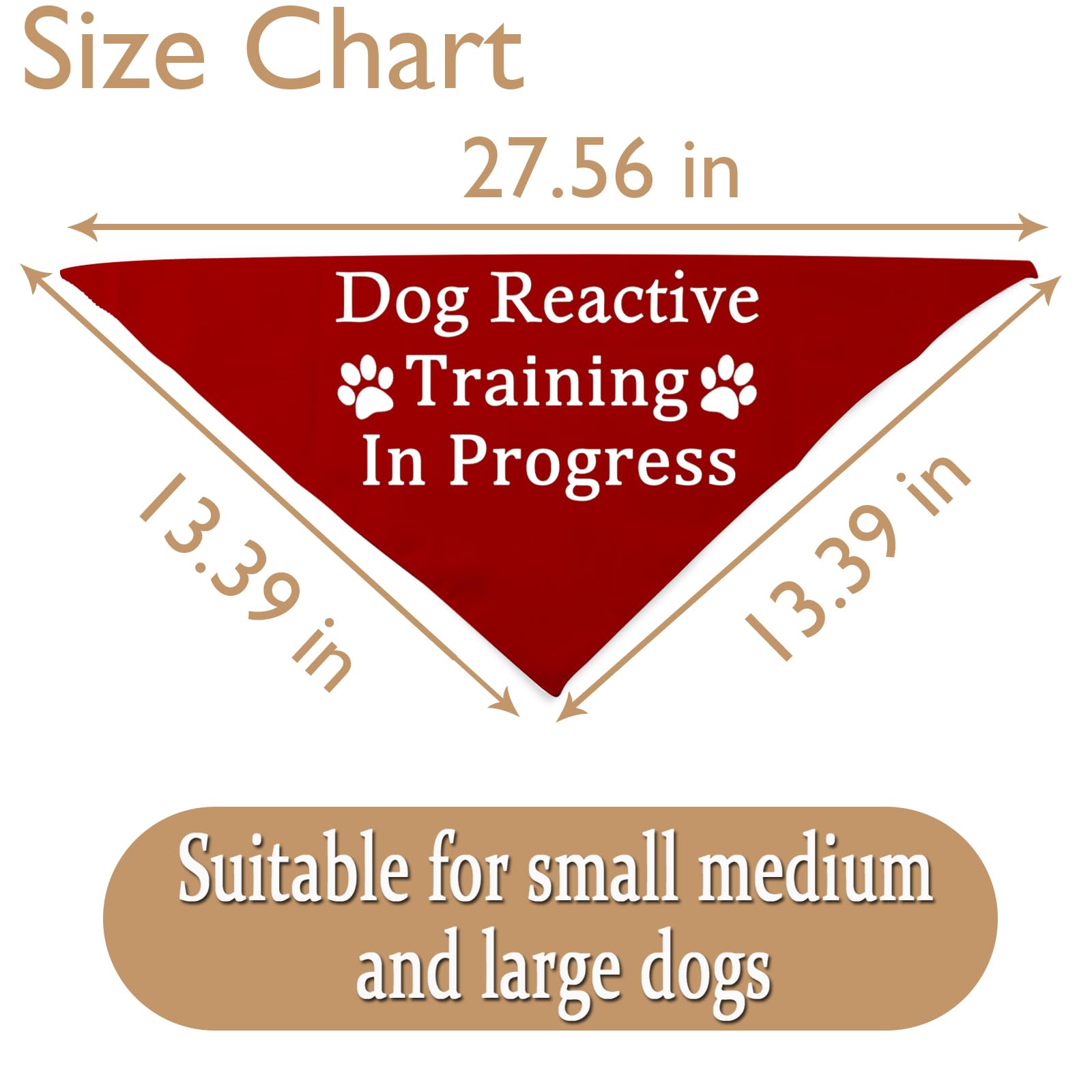 1 Piece Dog Reactive Training In Progress/Dog Reactive Bandana Pet Lover Gift (Training In Progress D) - Image 2