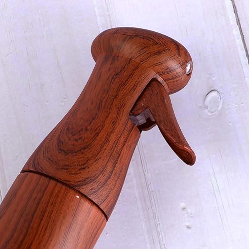 Miniatura 3 de Lurrose Botella de spray vacía Grano de madera Continuo Niebla fina Spray Botella de agua Estilista Botella pulverizadora recargable 8.5 fl oz