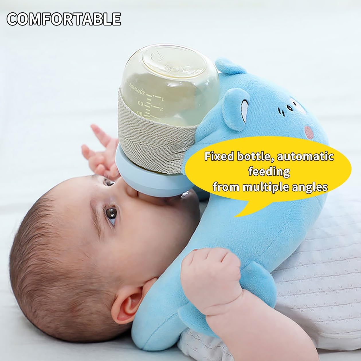 Newborn Bottle Feeding Pillow, Adjustable Bottle Feeding Support Pillow, Baby Bottle Support Pillow, Ergonomic Design To Relieve Wrist and Arm Stress(Lion) — view 6