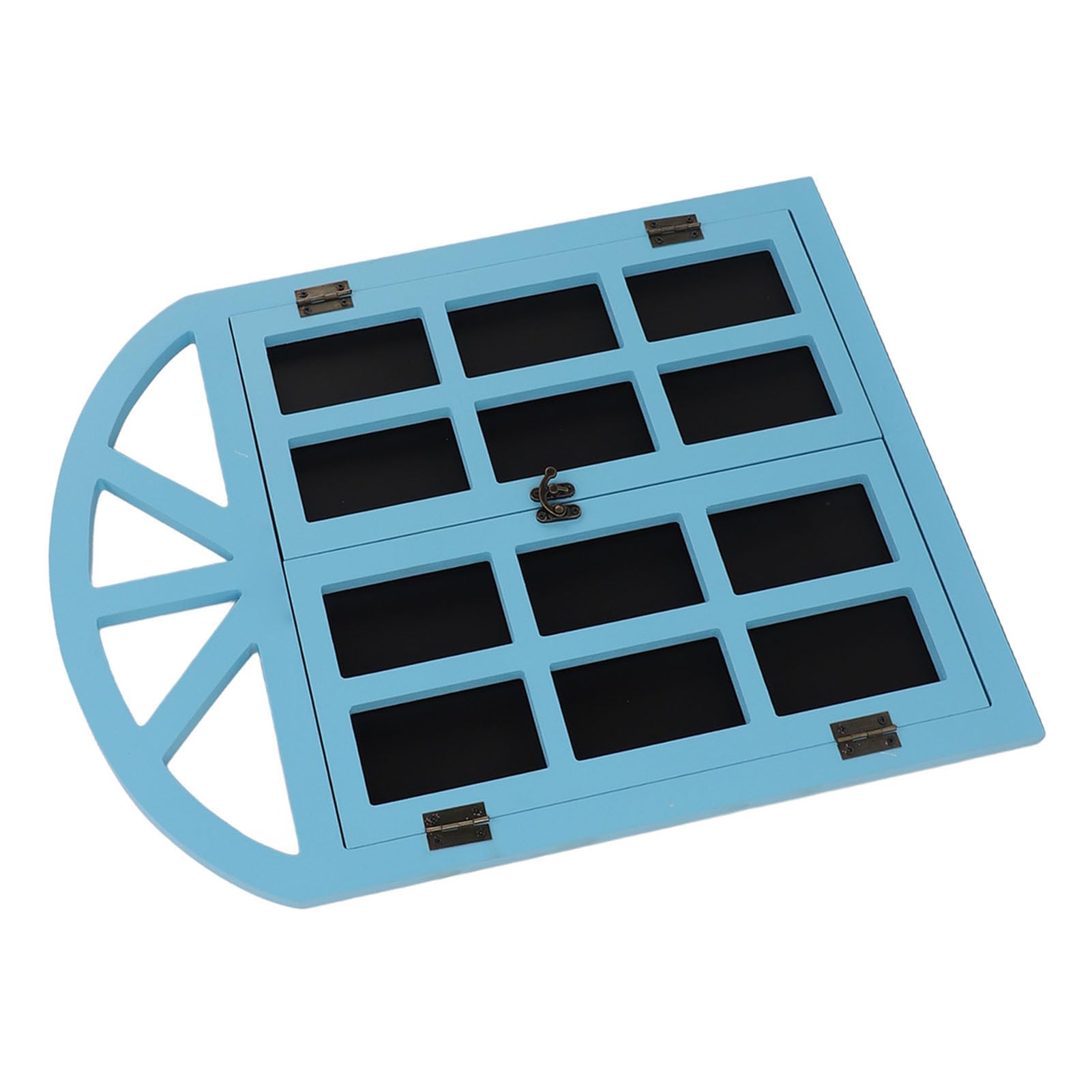 YUYTE Letrero de Pizarra con Ventana falsa: Tablero Elegante para Colgar Fácilmente en la Pared y Mostrar Mensajes Multifuncionales en el Hogar, la Cafetería o el Bar (BLUE)