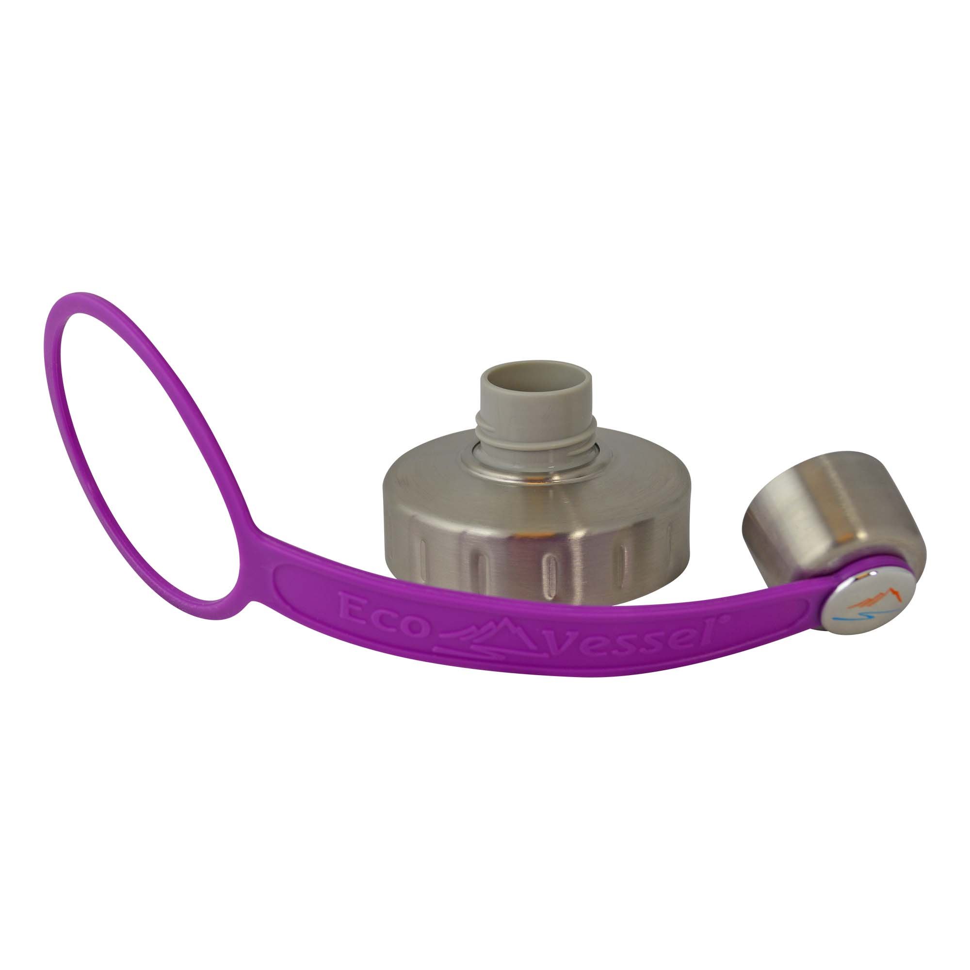 EcoVesselBoulder Style 2-Piece Replacement Screw Cap for Newer Boulder, Bigfoot, Growler and Twist Bottles with Strap