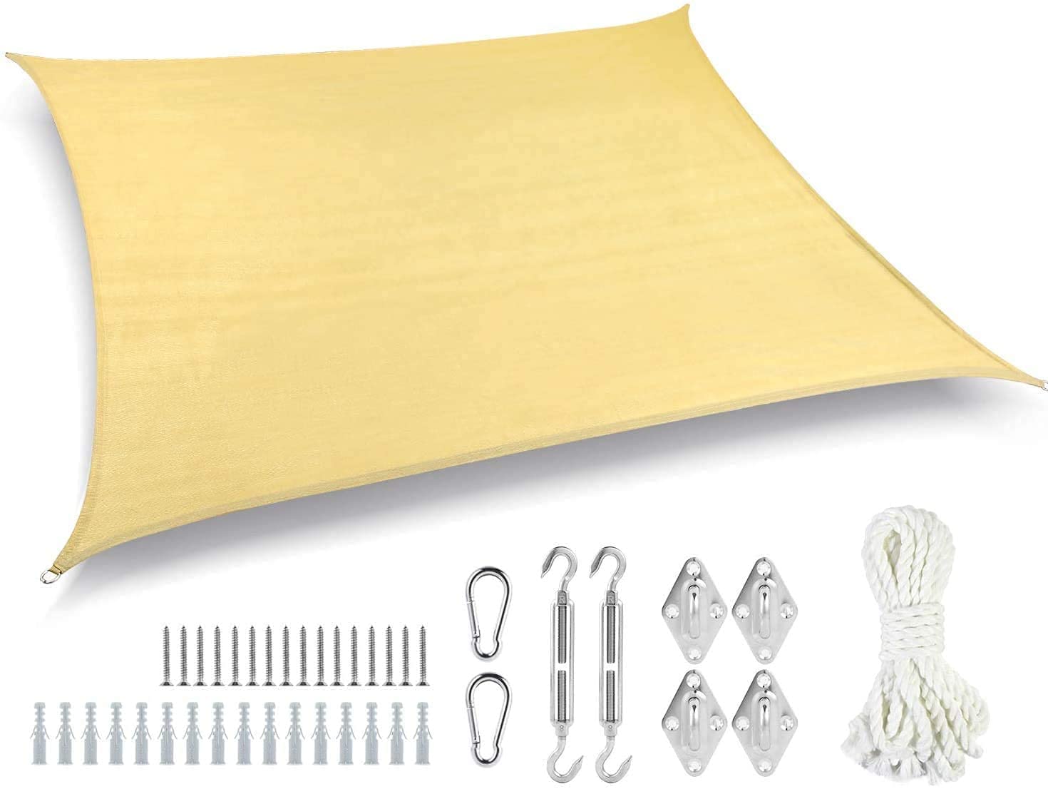 Tenda A Vela Ombreggiante 500x500 Cm - Protezione UV, Impermeabile, Per Terrazza, Giardino, Piscina Ed Esterni