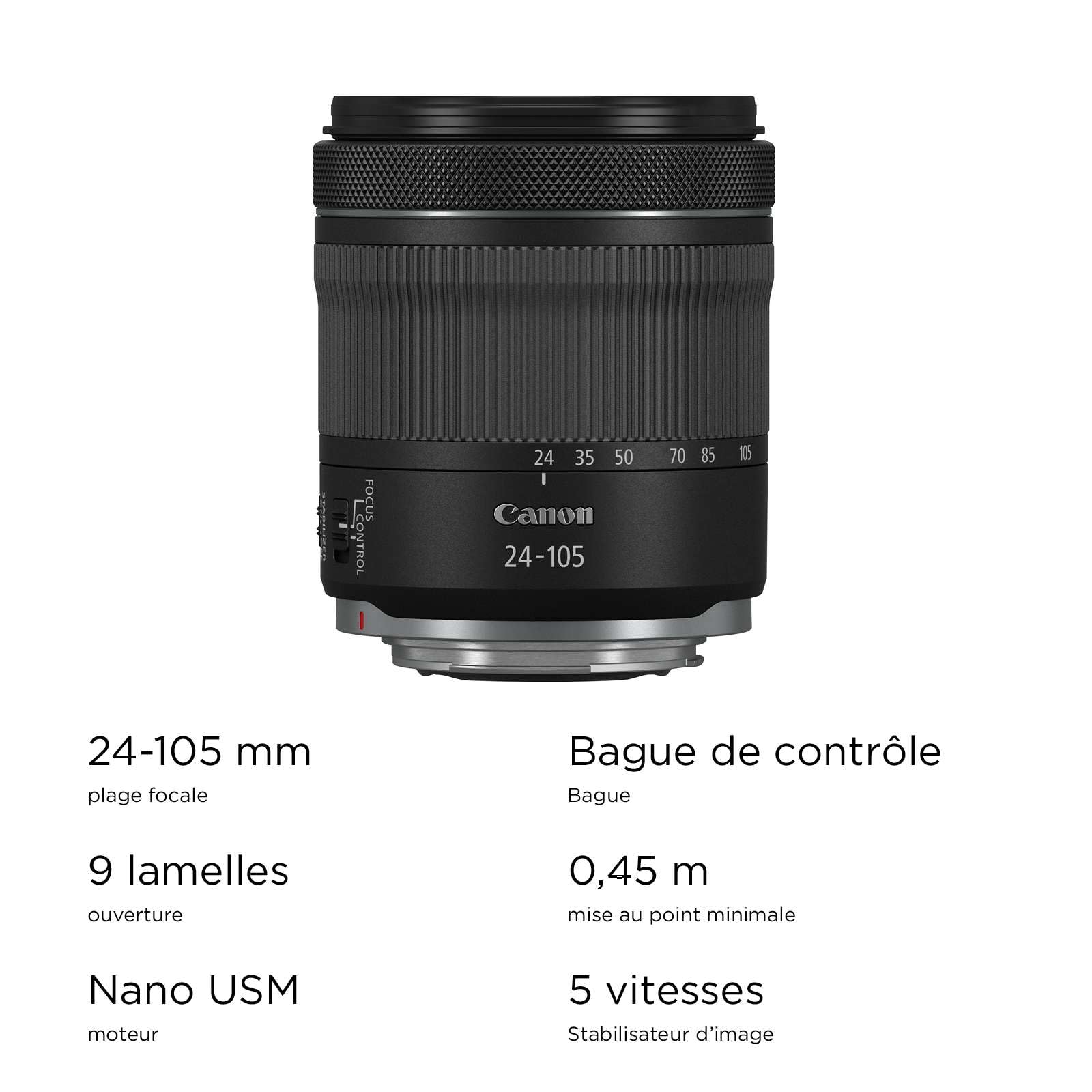 Canon EOS R6 Appareil Photo Hybride Plein Format 20 Mpixels + objectif Canon RF 24-105mm F4-7.1 IS STM noir