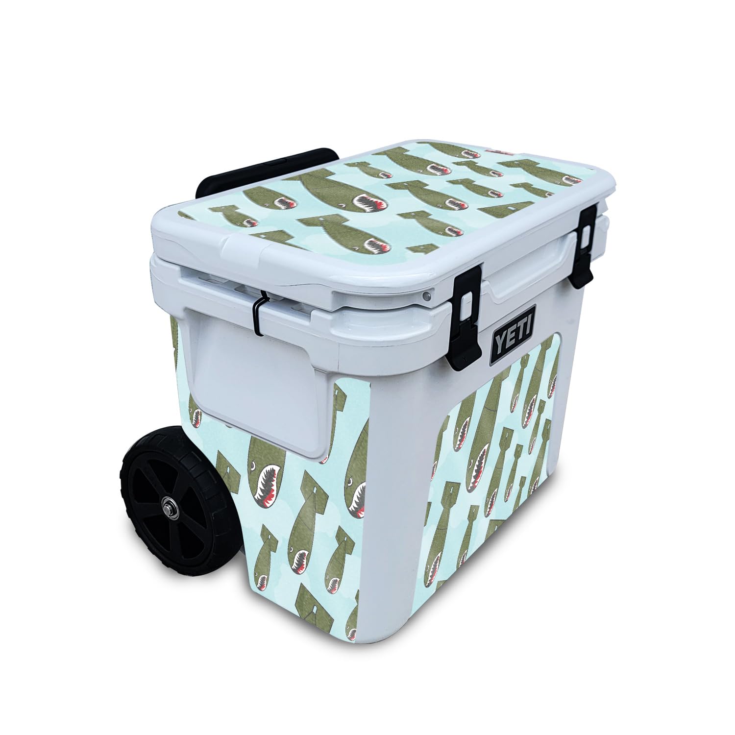 Glossy Glitter Skin Compatible with Yeti Roadie 32 Wheeled Cooler - Bombs Away - Premium 3M Vinyl Protective Wrap Decal Cover - Easy to Apply | Crafted in The USA by MightySkins
