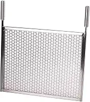 Grelha Moeda 55cm Comprimento x 40 Largura Para Churrasqueira Em Aço Inox De Alta Resistência