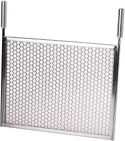 Grelha Moeda 55cm Comprimento x 40 Largura Para Churrasqueira Em Aço Inox De Alta Resistência
