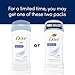 Dove Invisible Solid Antiperspirant Deodorant Stick for Women, Original Clean, For All Day Underarm Sweat & Odor Protection 2.6 oz