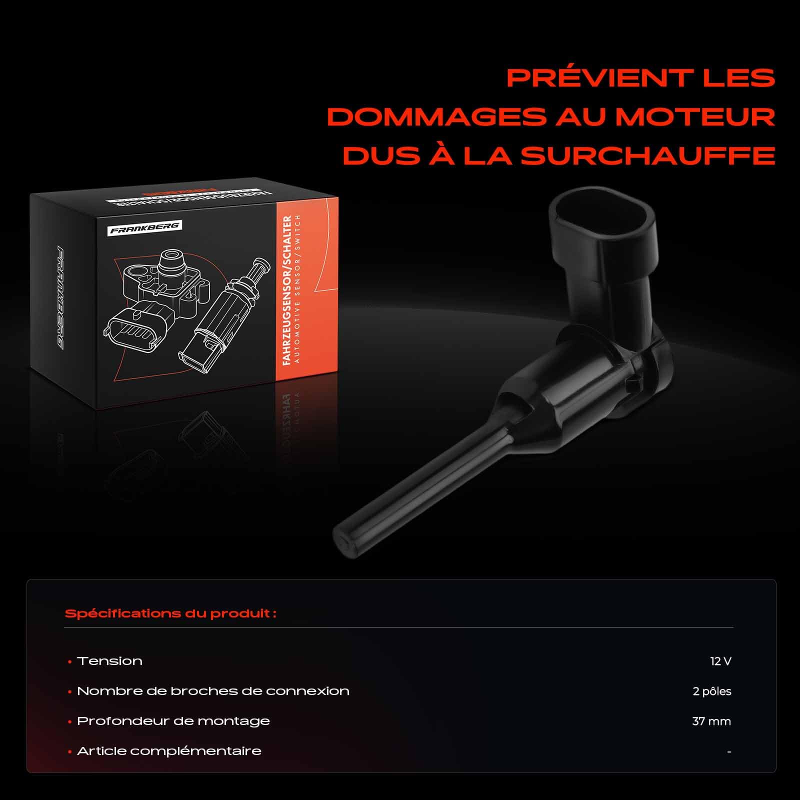 Frankberg Capteur au Niveau de Liquide Refroidissement Compatible avec Zafira/Zafira Family B A05 Astra H A04 Astra H Twintop A04 Astra H Caravan A04 Astra H GTC A04 Remplacer# 93179551