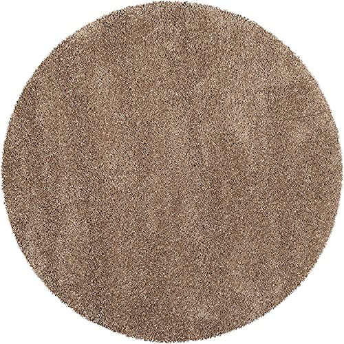 Image of CD Carpet Anti Slip Shaggy Fluffy Fur Rugs and Carpet for Living Room Bedroom Kids Room Plain Circle Carpets for Home with 2 Inch Thickness (Color Beige Size 7x7 Feet Round)