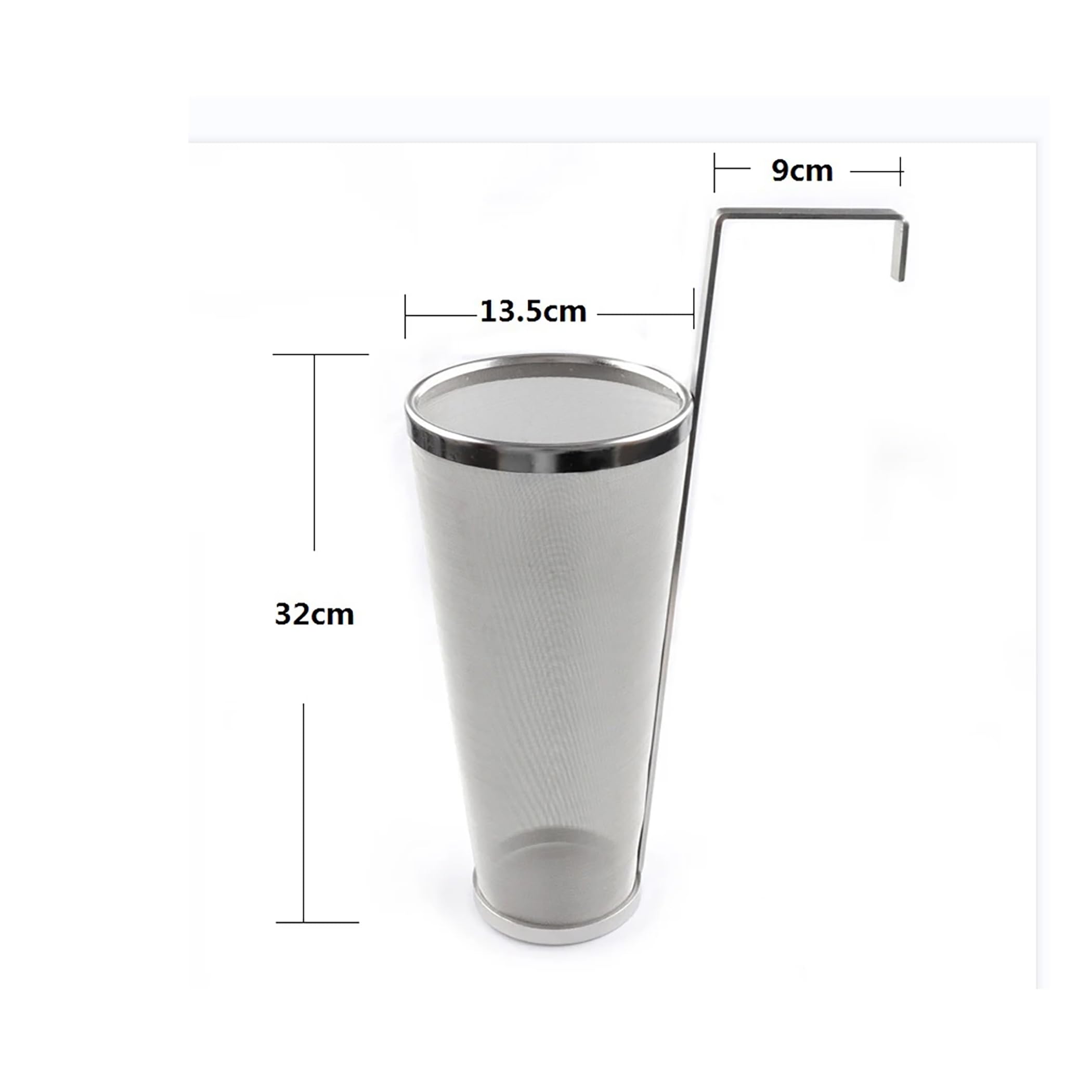 Brewing Hopper Spider Strainer, Acero Inoxidable 1 galón 300 Micron Cartucho de Malla Hop Spider Beer Lúpulo Filter Homebrew Hops Beer Tea Tetera Brew Filter(5.3''X16'')