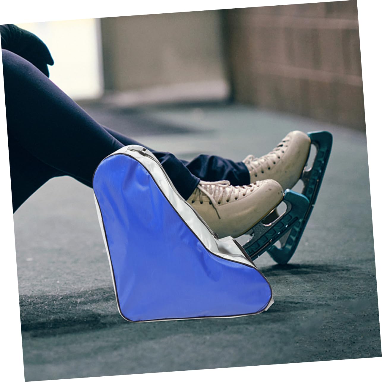 BESPORTBLE Borsa Pattini Triangolare 2 Pezzi in Stoffa per Bambine | Tracolla Integrata, Formato Leggero e Portatile, Adatta a Roller Skates e Figure Skating