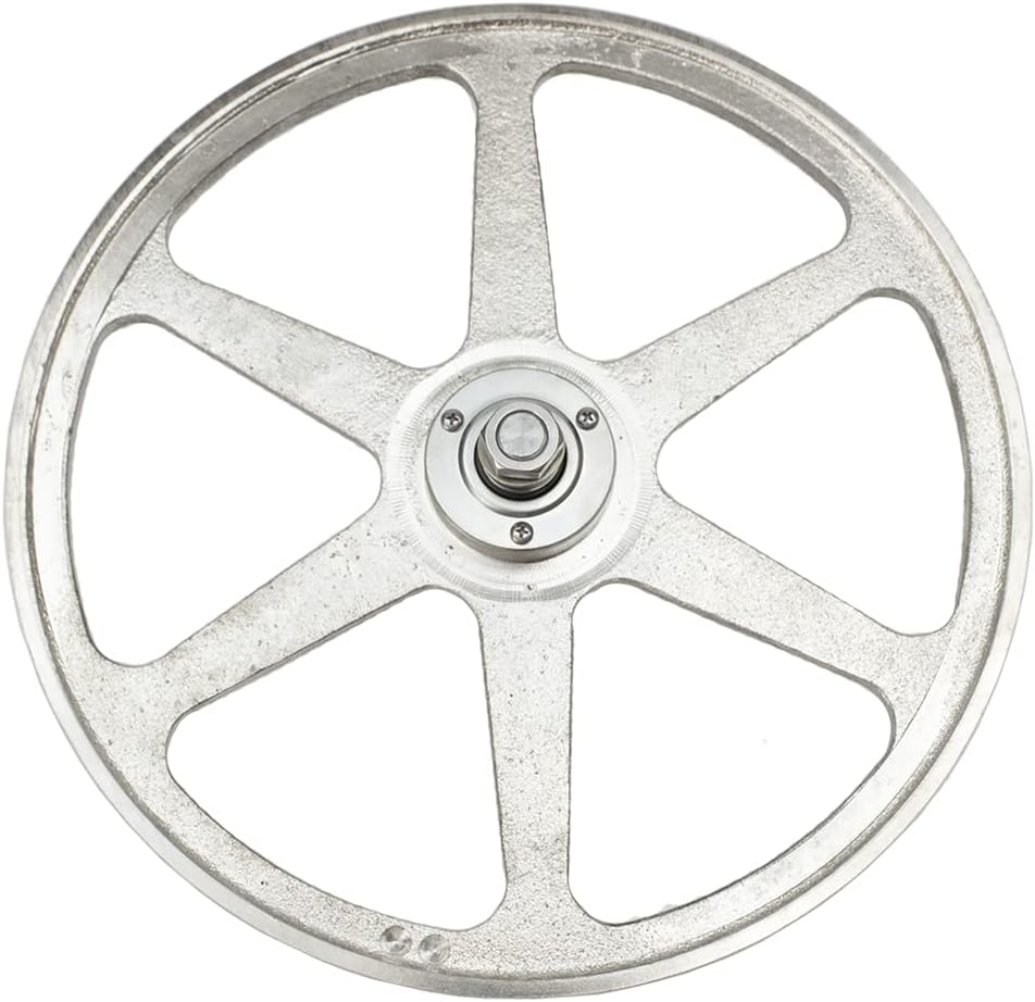 Upper wheel assembly with shaft and bearing installed to fit Butcher Boy -B16 saws, replaces 16038