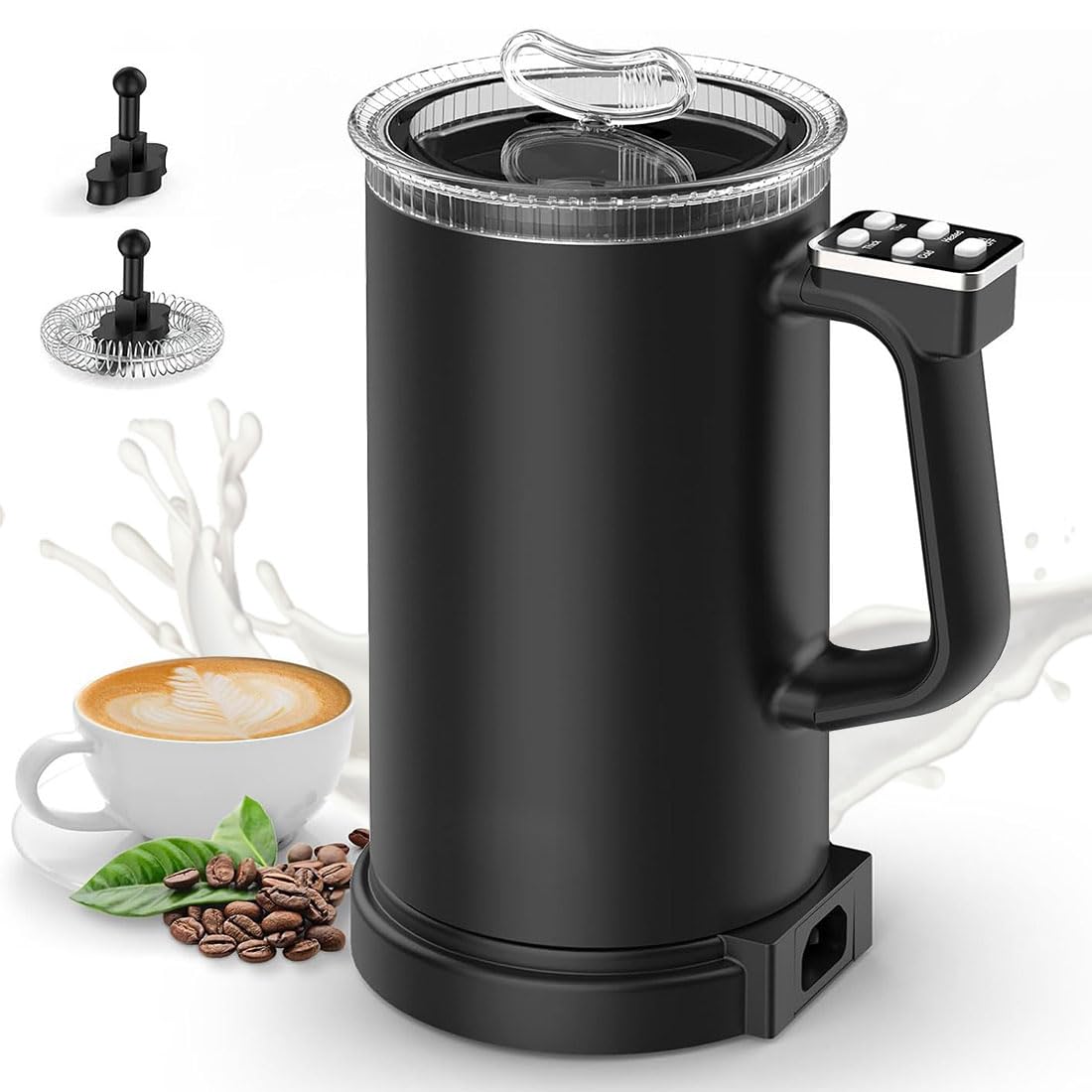 Amazon.co.jp: 電動ミルク泡立て器、500 W 4-In-1 自動ミルク
