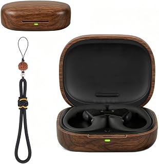 MARR イヤホン保護ケース Shokz OpenFit Pro 用 クルミ材ケース 着装まま充電可能 男女兼用 OpenFit Pro用イヤホン 収納ケース（クルミ）