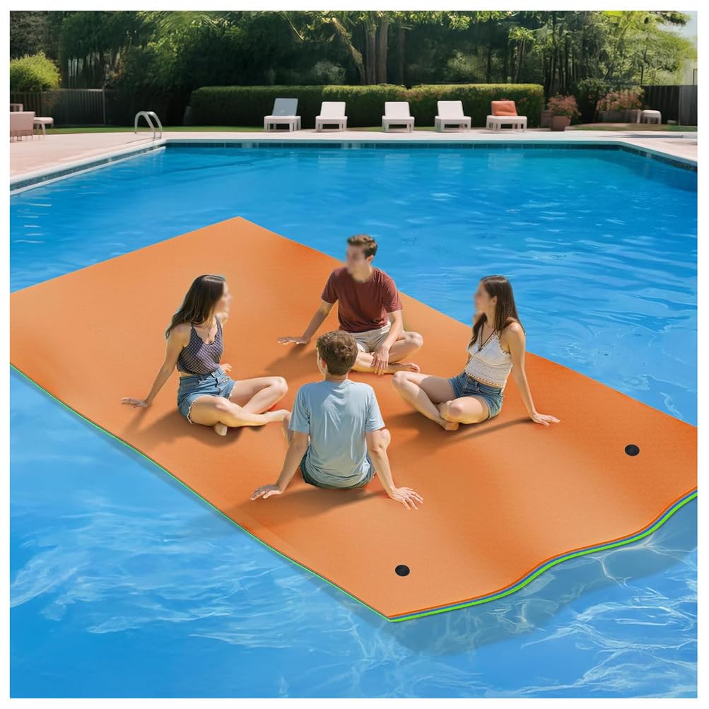 Tappetino Galleggiante Acquatico,Materassino Galleggiante Resistente agli Strappi con Dispositivo di Ormeggio E Cinghie di Aggancio, per Mare Lago