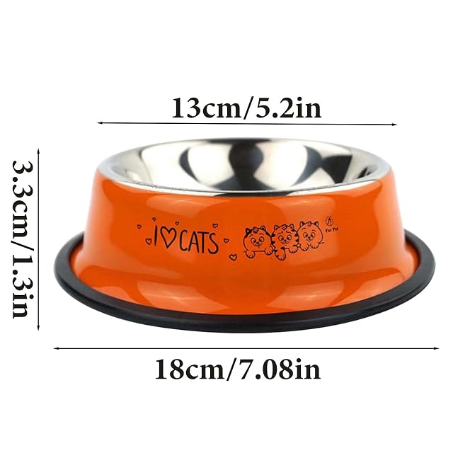 Foto 4 de 8 de Yeeda Comedero para Perros Acero Inoxidable,Platos Antideslizantes para Gatos