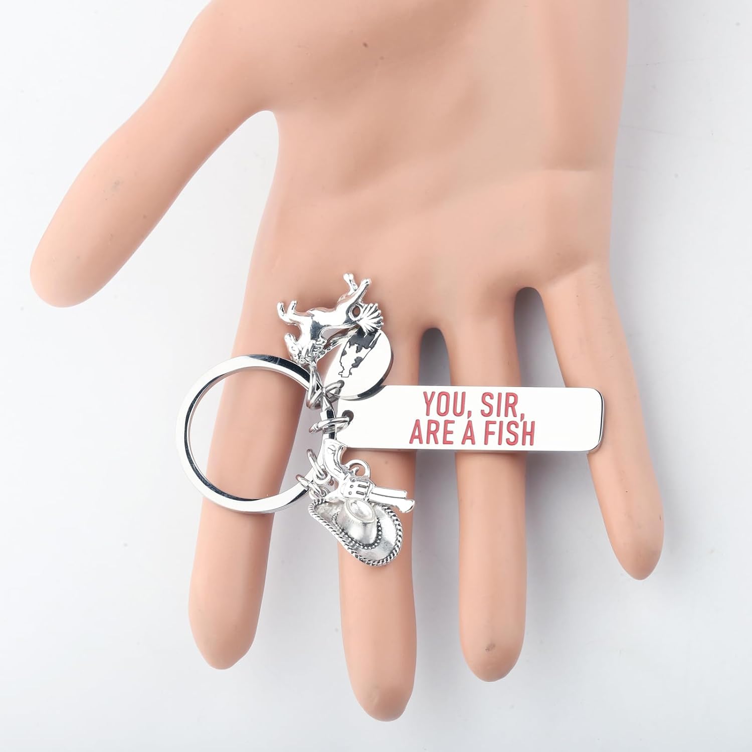 BLEOUK Game Keychain Game Video Themed Gift Red Lovers Present Fan Gift Accessories