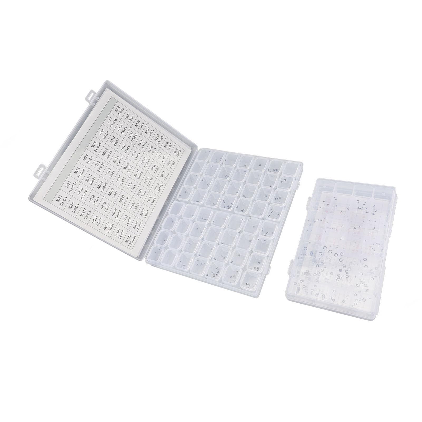 Brrnoo Kit Assortimento di O-ring per Orologi di 80 Diverse Dimensioni, Anello per in Gomma Resistente All'acqua Ad Alta elasticità con Scatola di Immagazzinaggio, per la Riparazione