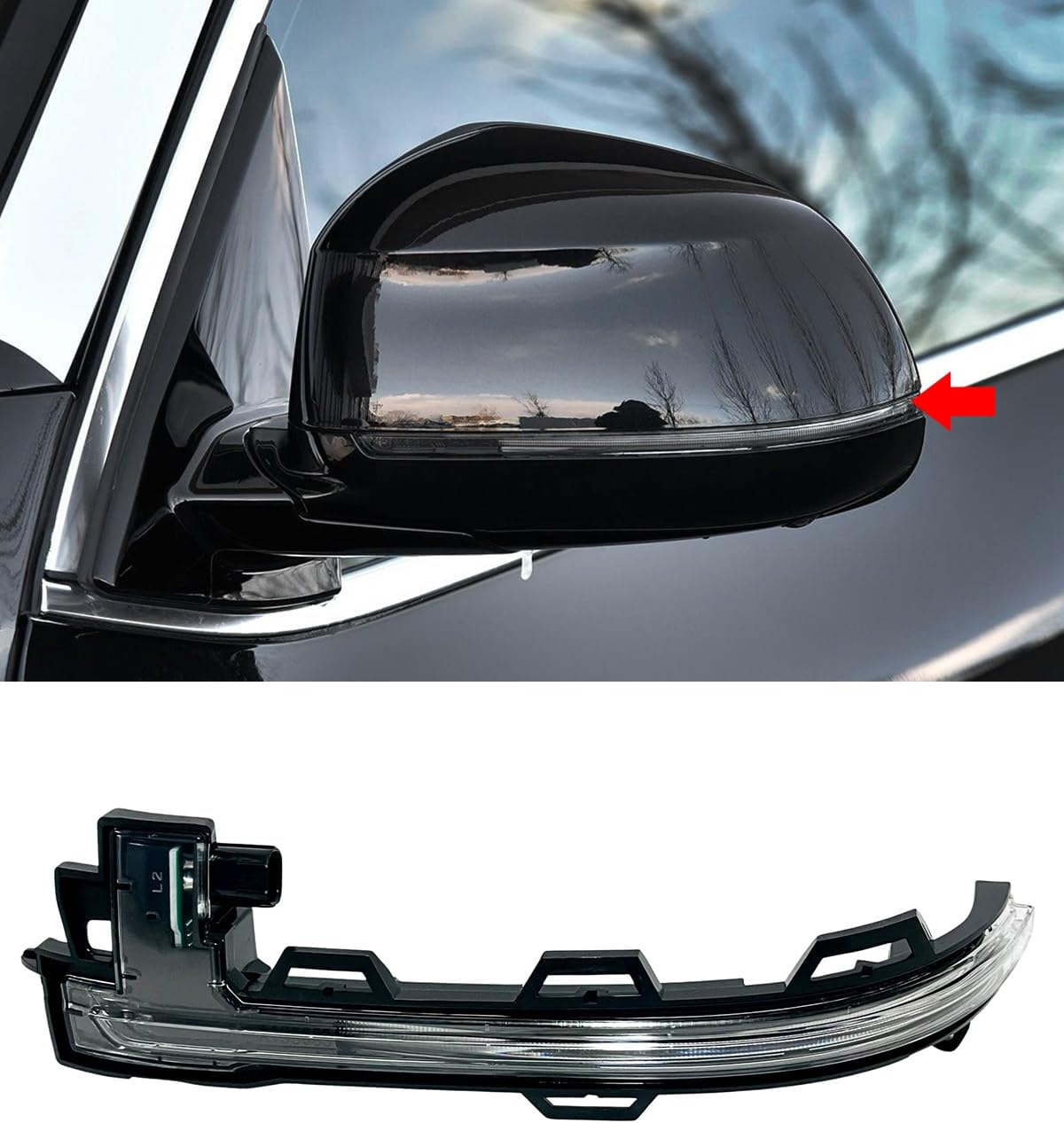 CAMIL Side Door Mirror Turning Signal Indicator Light, Rearview Wing Mirror Blinker Lamp for BMW F25 X3 Series Facelift/F26 X4 Series/F15 X5 Series/F16 X6 Series (Left Driver Side)