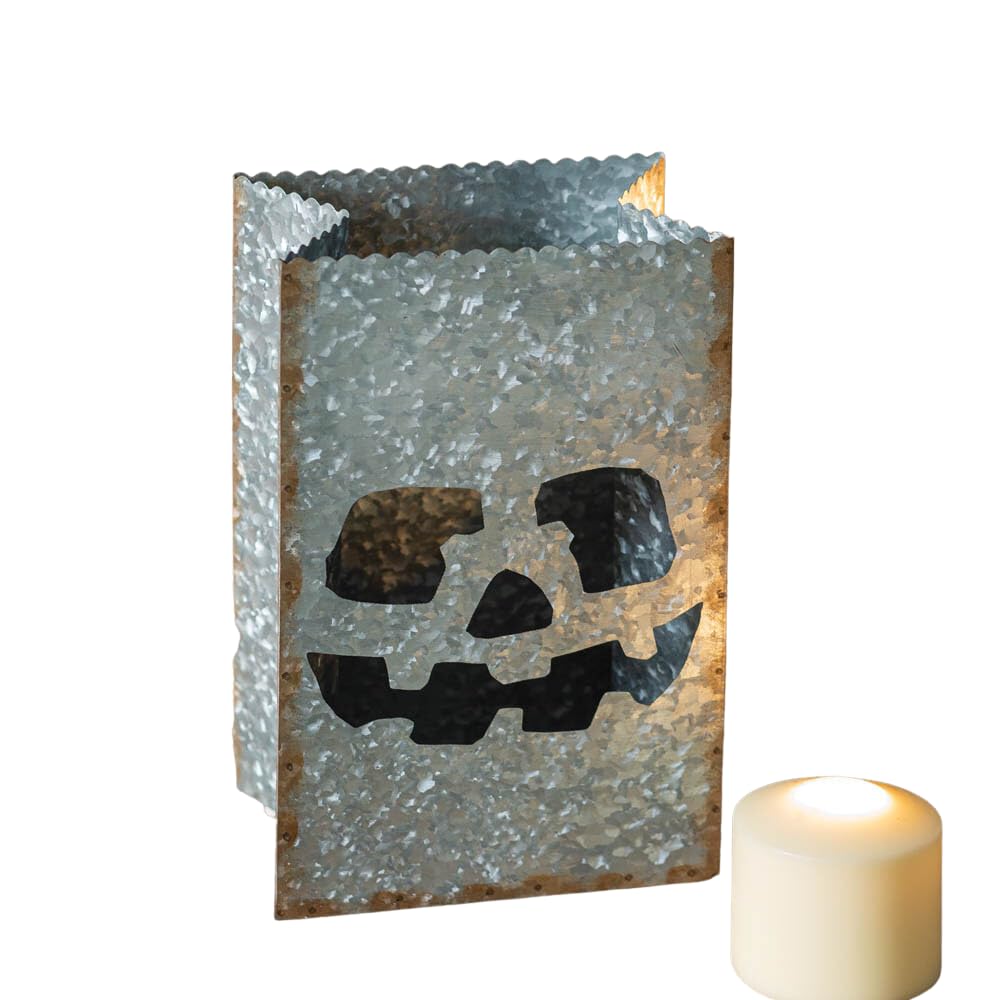 Jack O' Lantern Galvanized Luminary