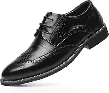 Amazon.com | Men's Classic Leather Formal Business Oxford Wingtip