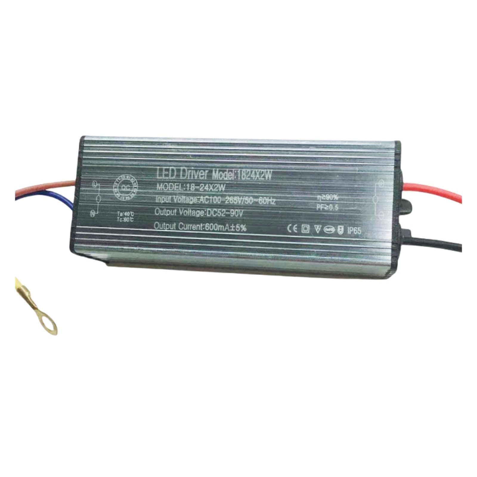 JVDDI LED Driver LED Waterproof Driver Power Supply 1-100w Full String Ceiling Lamp Wall Washer Transformer Constant Current Ballast(18-24x2w Leather line)