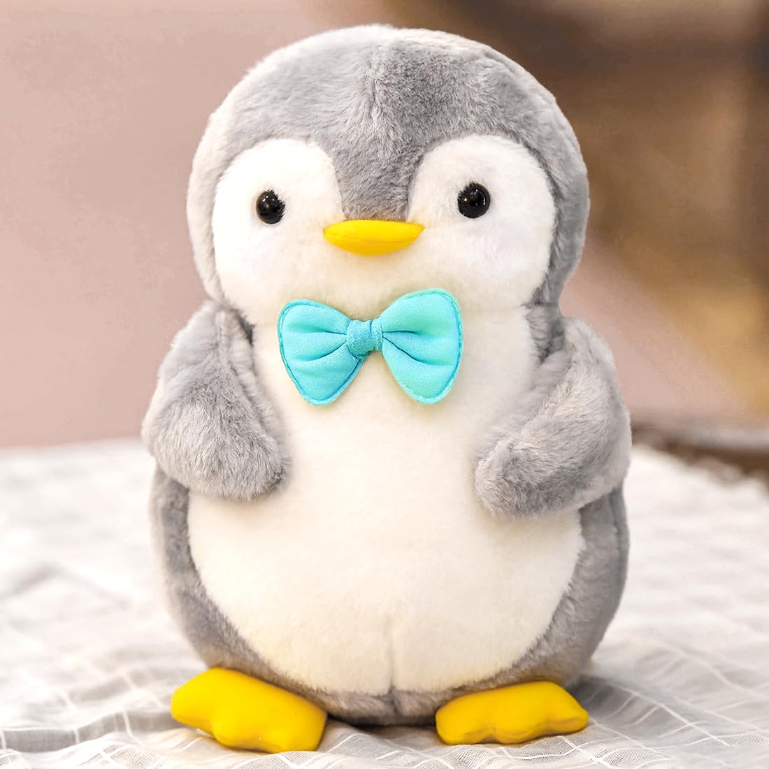Pluche dier, pop, zacht knuffeldier, kinderen, cadeau voor verjaardag, Kerstmis en Valentijnsdag (2 Penguin