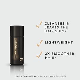 Sebastian Professional Dark Oil Lightweight Shampoo | Infused with Jojoba & Argan Oil | Travel Size, 1 fl oz