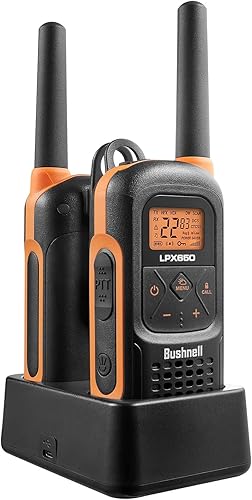 Miniatura 9 de Bushnell LPX650 Walkie Talkie Radio  Calidad fiable, diseño flotante resistente, 2 W de potencia para 42 millas de alcance, radios bidireccionales