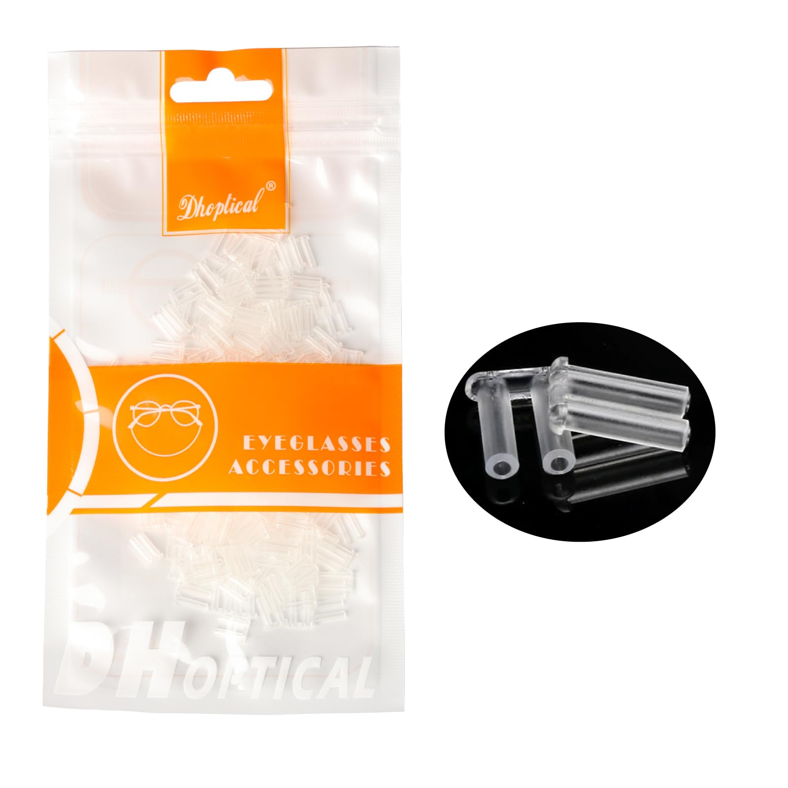 (200 Pcs) Rimless Glasses Double Rubber Plug PVC Frameless Glasses Repair Part DIY Eyeglasses Accessories 1.4/1.5/1.6/1.7/2.0 ((200 Pcs)1.5mm*0.8mm*