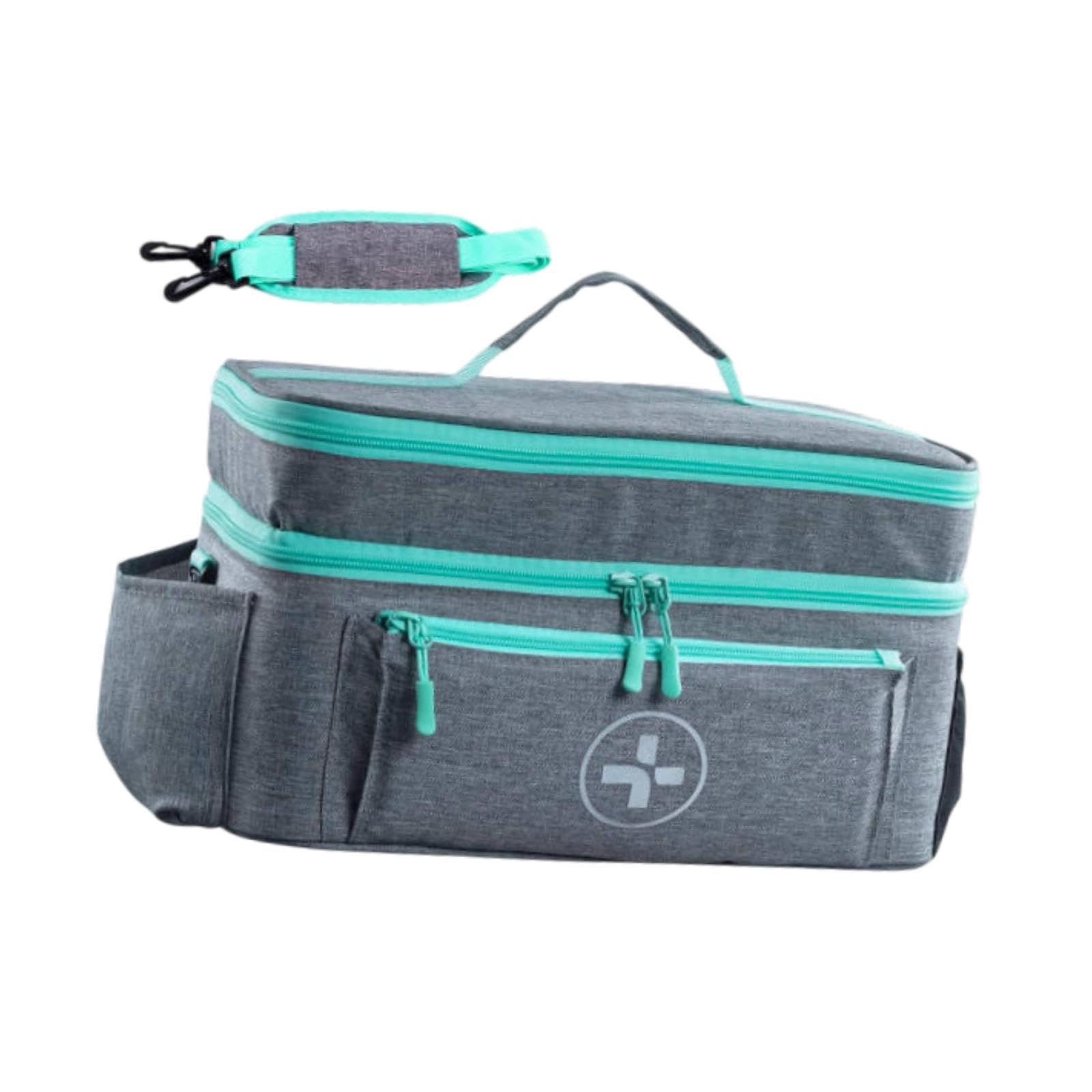 Trousse de Secours Vide Pochette D'Urgence Sac Rangement Transport Médicaments Polyester Poignée Détachable Adaptée Maison Cadeau, Gris