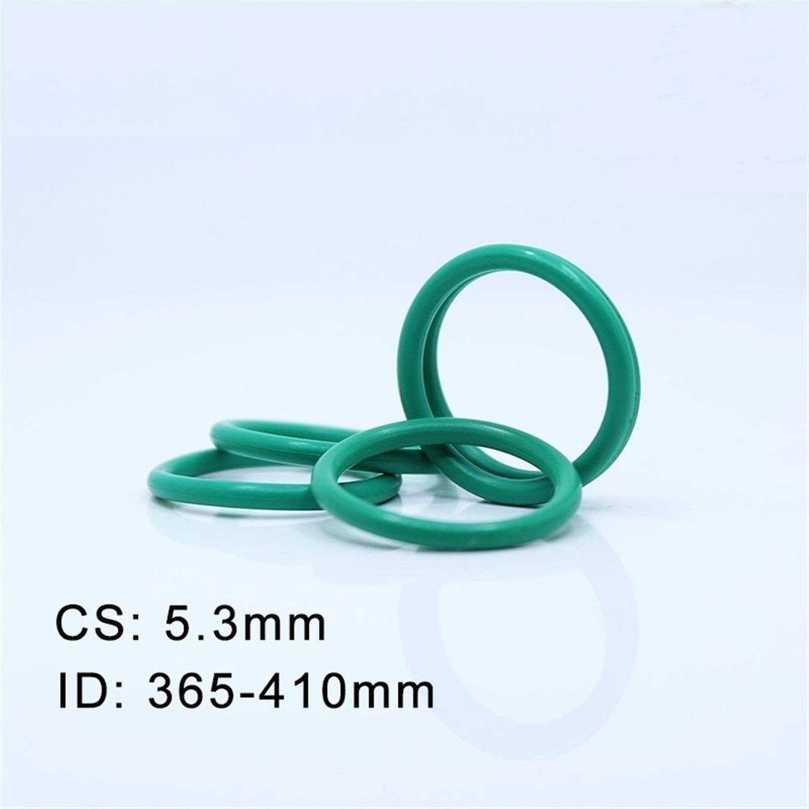 O-Ringe CS5.3mm FKM Gummi O Ring 2ST ID 365/378/387/395/400 / 410x5.3mm ORing Fluorine Dichtung Öldichtung Grün ORing JIYAMI'EN EL (Size : ID400x5.3mm)