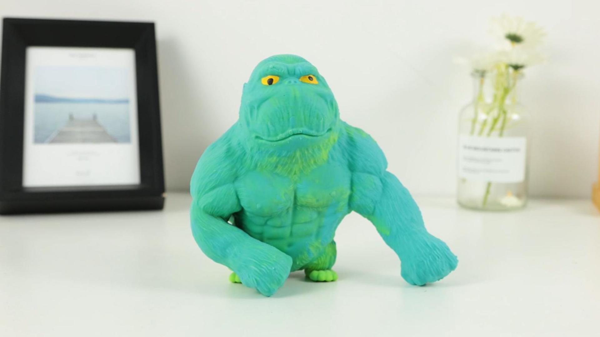 Juguete De Gorila De Látex Para Estirar Y Apretar, Relleno De Arena Espacial. Ideal Para Aliviar El Estrés Y La Ansiedad En Adultos Y Niños. Regalo Divertido Y Resistente Para Cualquier Ocasión.
