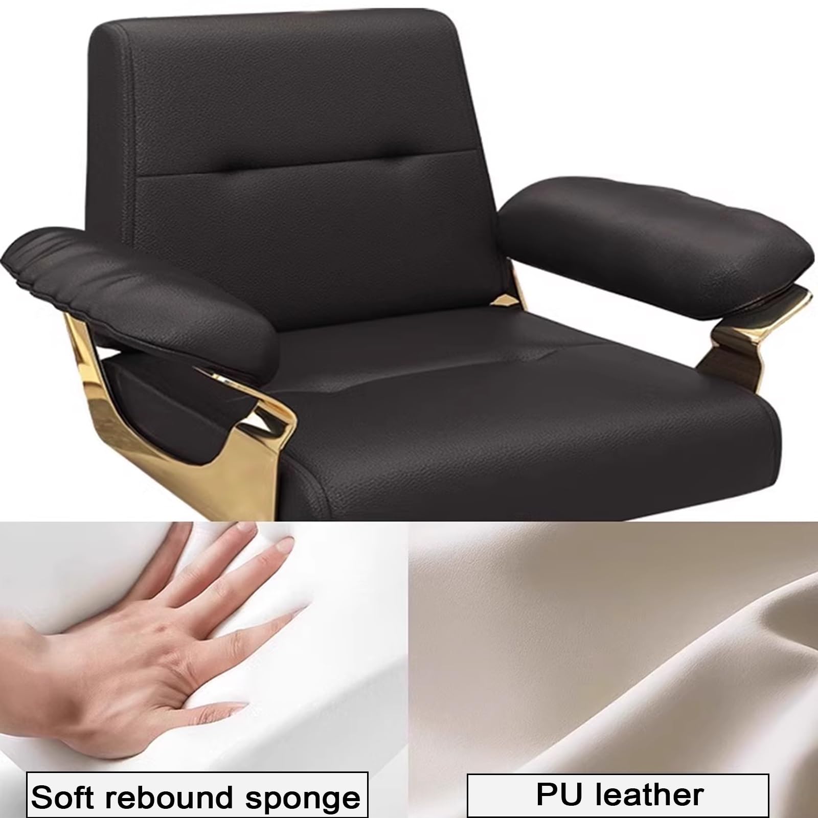 Amazon｜メンズ油圧 スタイリングチェア 360°回転リフト美容椅子 黒色