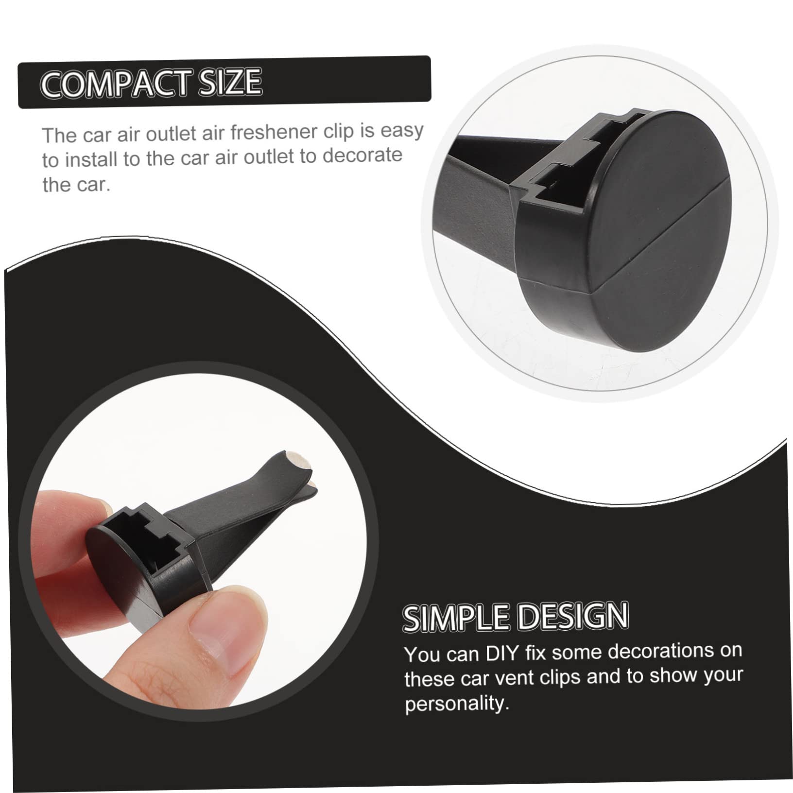 100 Pezzi Clip per Profumo e Deodorante Auto, Accessori Robusti per Bocchette di Ventilazione, Clip per Diffusore Aria Condizionata, per Decorazioni Fai da Te in Auto