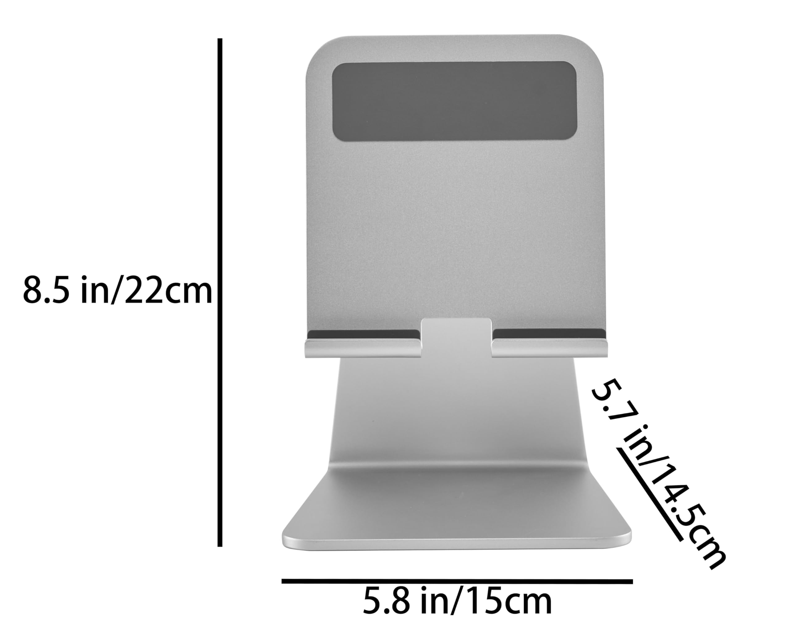 Support De Tablette Extrêmement Stable pour Tablettes Et Ordinateurs Portables Grand Format (7''-18''), avec Stabilité Tactile Supérieure, Compatible avec iPad, Switch Et Écrans Portables (Argent)
