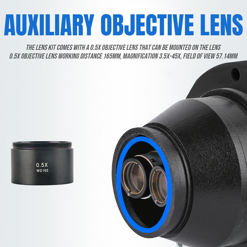 Cabezal de microscopio binocular negro - Accesorio de visión estéreo para grabado de joyas, LK-7045A-B