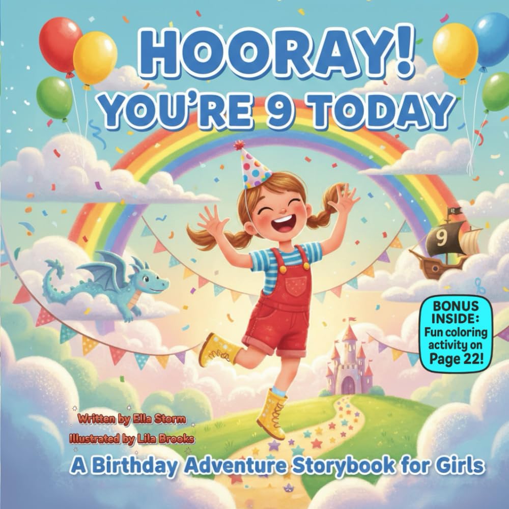 Hooray! You’re 9 Today: A Birthday Adventure Storybook for Girls