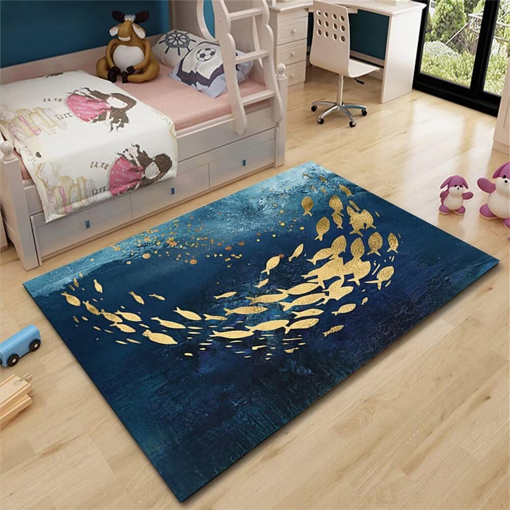 Moquette Intérieure Bleue Tapis de Salon XXL Tapis Chambre 200X300