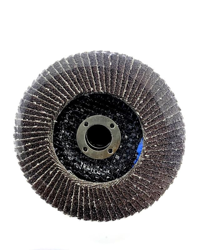 Image of Jon Bhandari Tools Abrasive Flap Discs - 4 inch (100mm x 16mm), Grit 36 - Pack of 10, for Angle Grinders, Metal Grinding, Sanding & Finishing