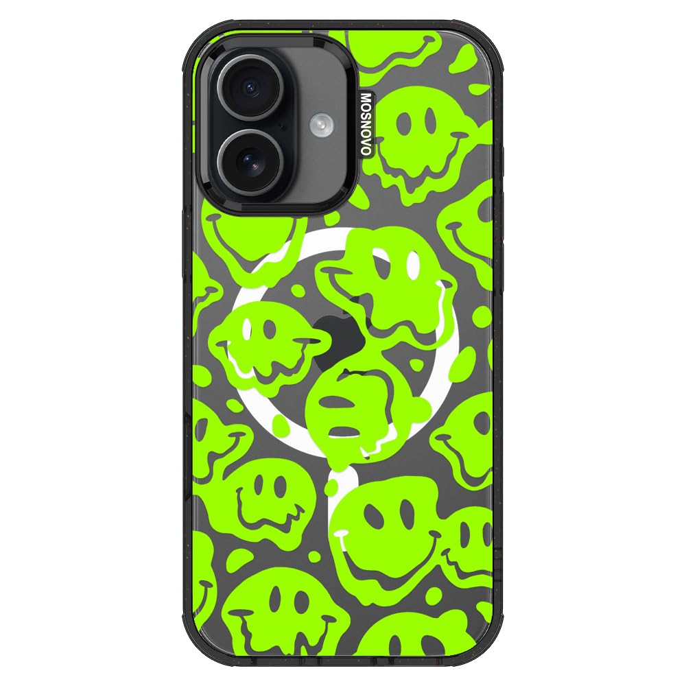 Coque iPhone 17 compatible MagSafe MOSNOVO antichoc visage vert - 8