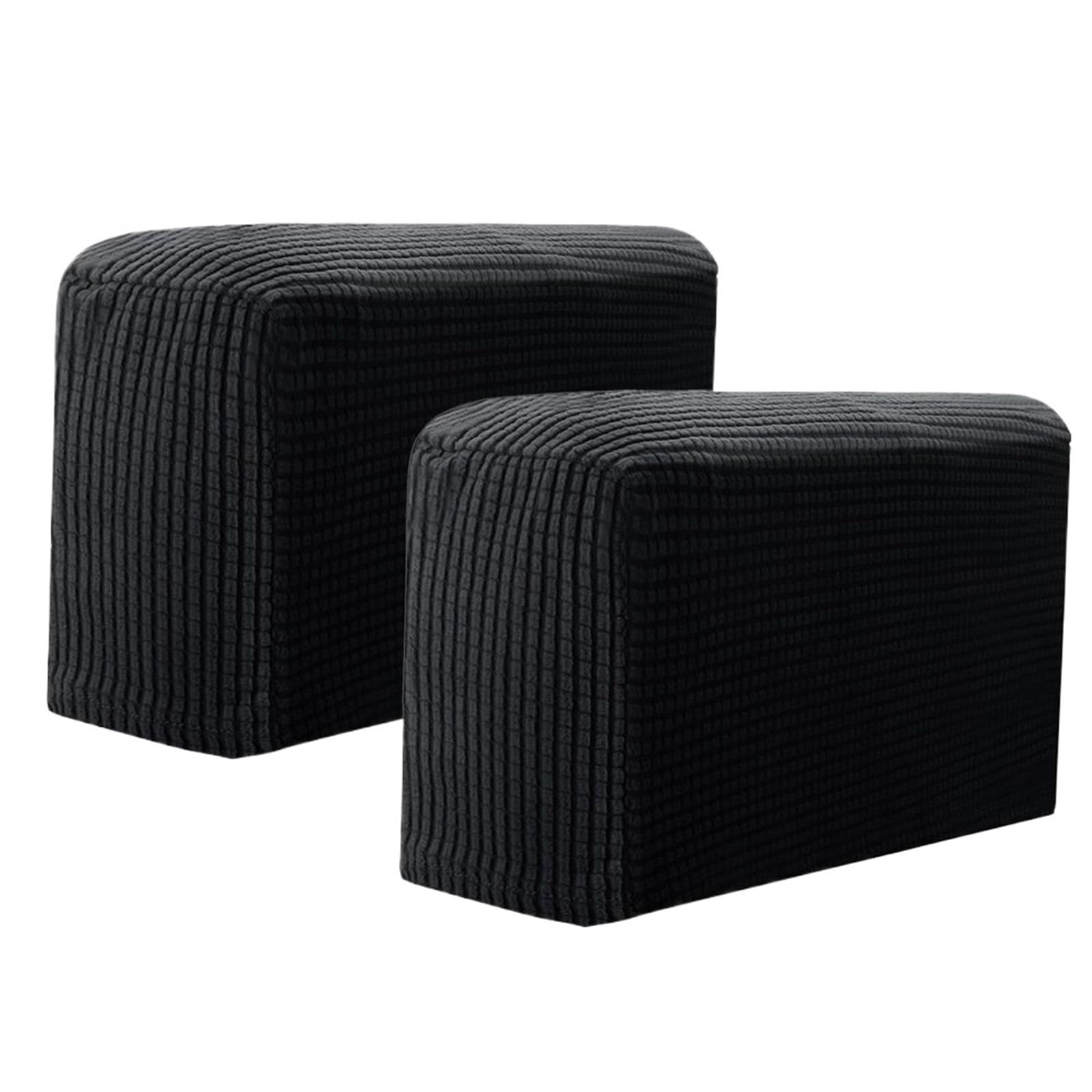 SFOIKVG Arm Covers 2PCS Removable Armrest Covers Furniture Stretchy Chair Sofa Couch Arm Protector for Sofa Chair(Black)