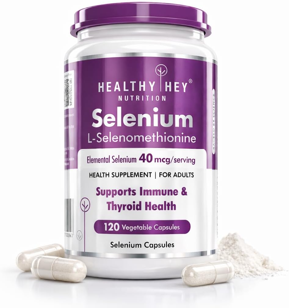 Selenium 40mcg, 120 Capsules | Immune Support & Superior Absorption | Non-GMO