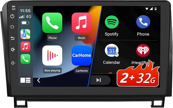 4Core [2+32GB] Car Radio for Toyota Tundra 2007-2013/Sequoia 2008-2018 | 10.1 Inch Touchscreen Android 13 Car Stereo Wireless CarPlay/Android Auto, GPS/WiFi/BT/FM/RDS , Support SWC