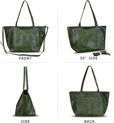 Miniatura 4 de Bolso de mano de cuero genuino para mujer, bolso de hombro de cuero vintage, bolso hecho a mano, bolsa cruzada