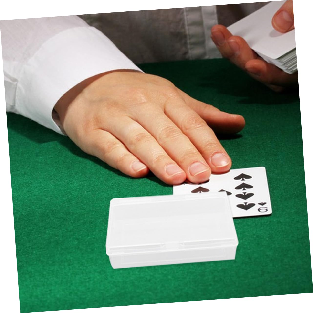 12pezzi Scatola Carte Plastica Trasparente Con Incernierato Scatola Rettangolare Per Riporre Carte Da Gioco Perline Gioielli e Articoli Artigianali