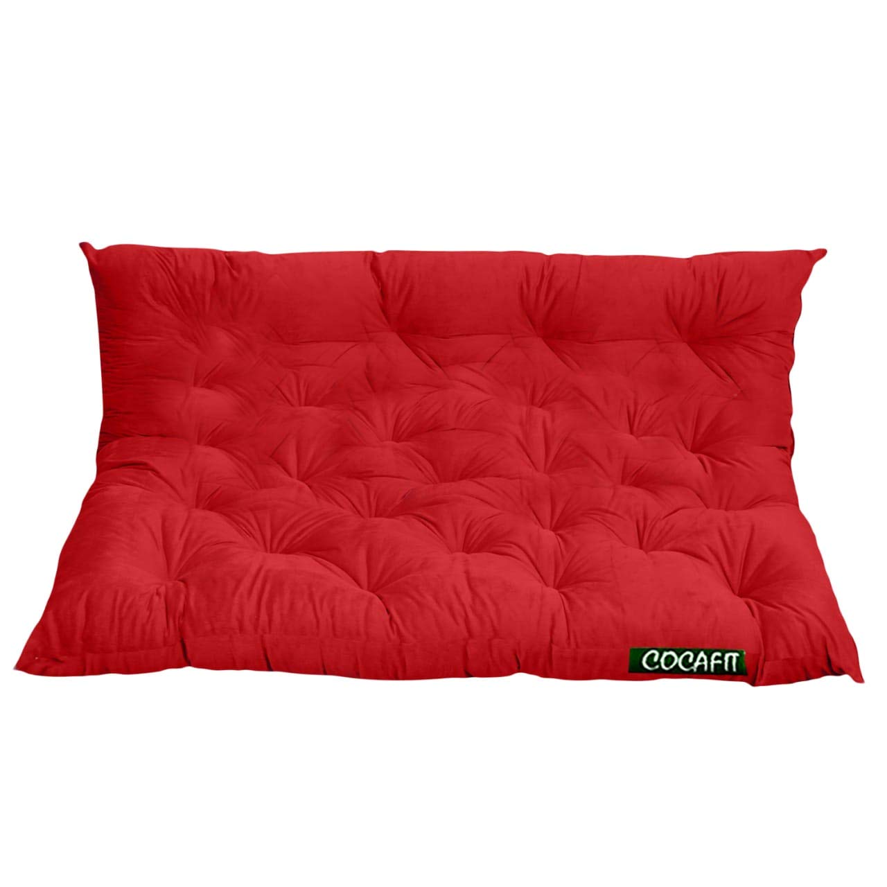 NEXTGO Tufted 3 Seater Floor Sofa Garden Balcony Outdoor Patio Shoe Bench Sitting Low Back Cushion (Ruby red, Size L 150 X W 98 X H 10 CM)-image-38