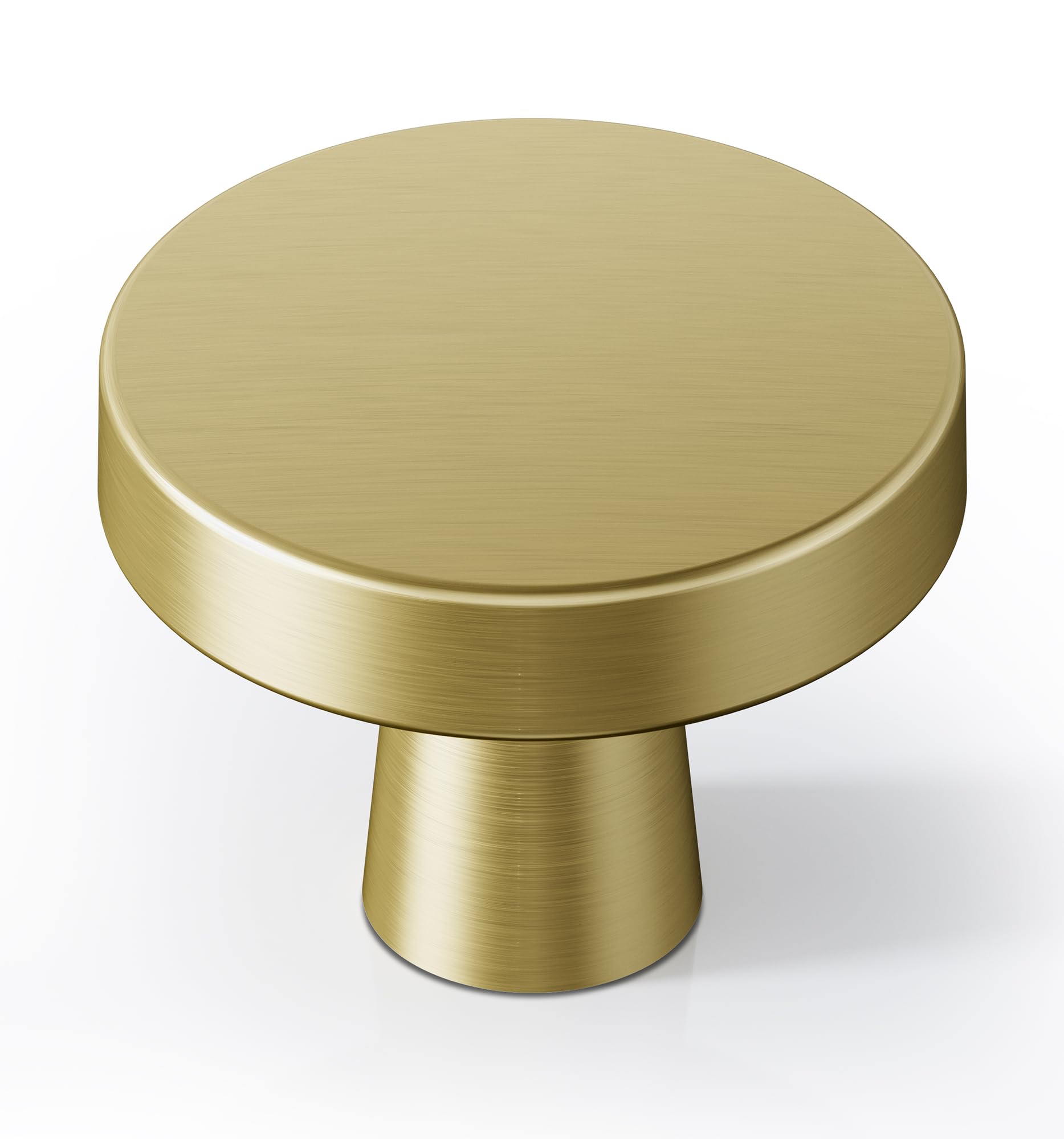 Boutons d'armoire en zinc brossé doré Veise de 3,8 cm au design raffiné pour meuble